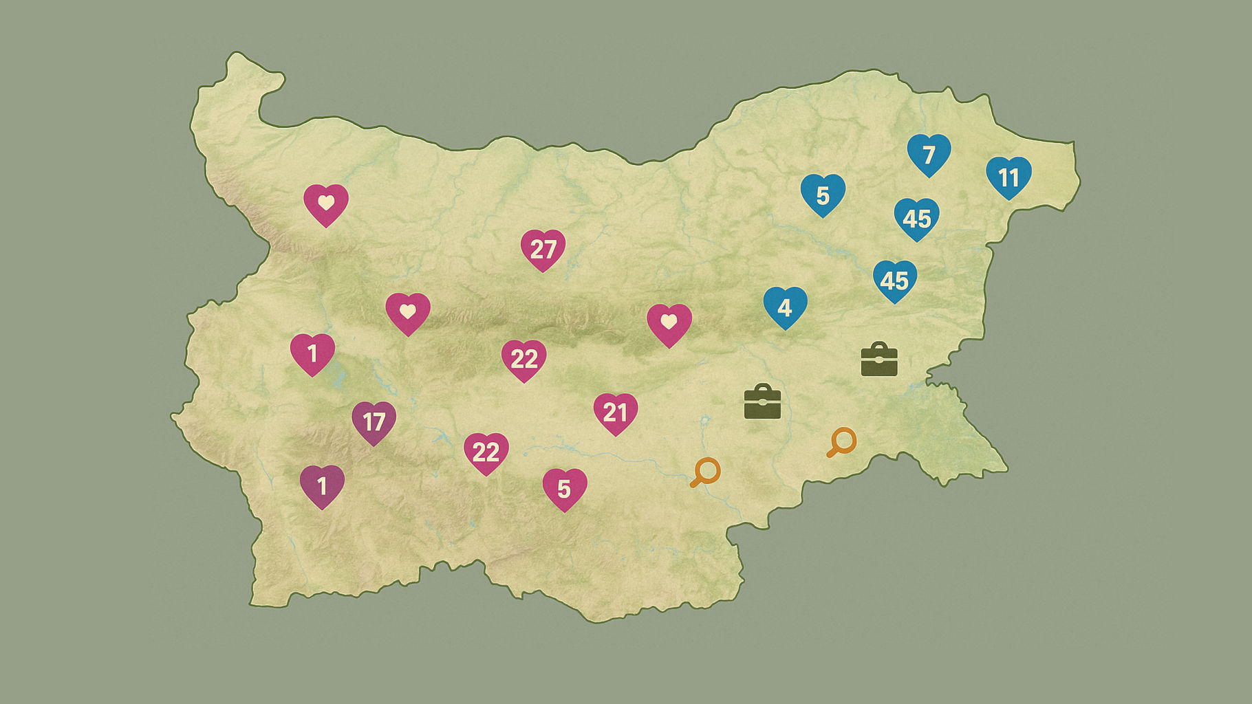 Карта на обявите